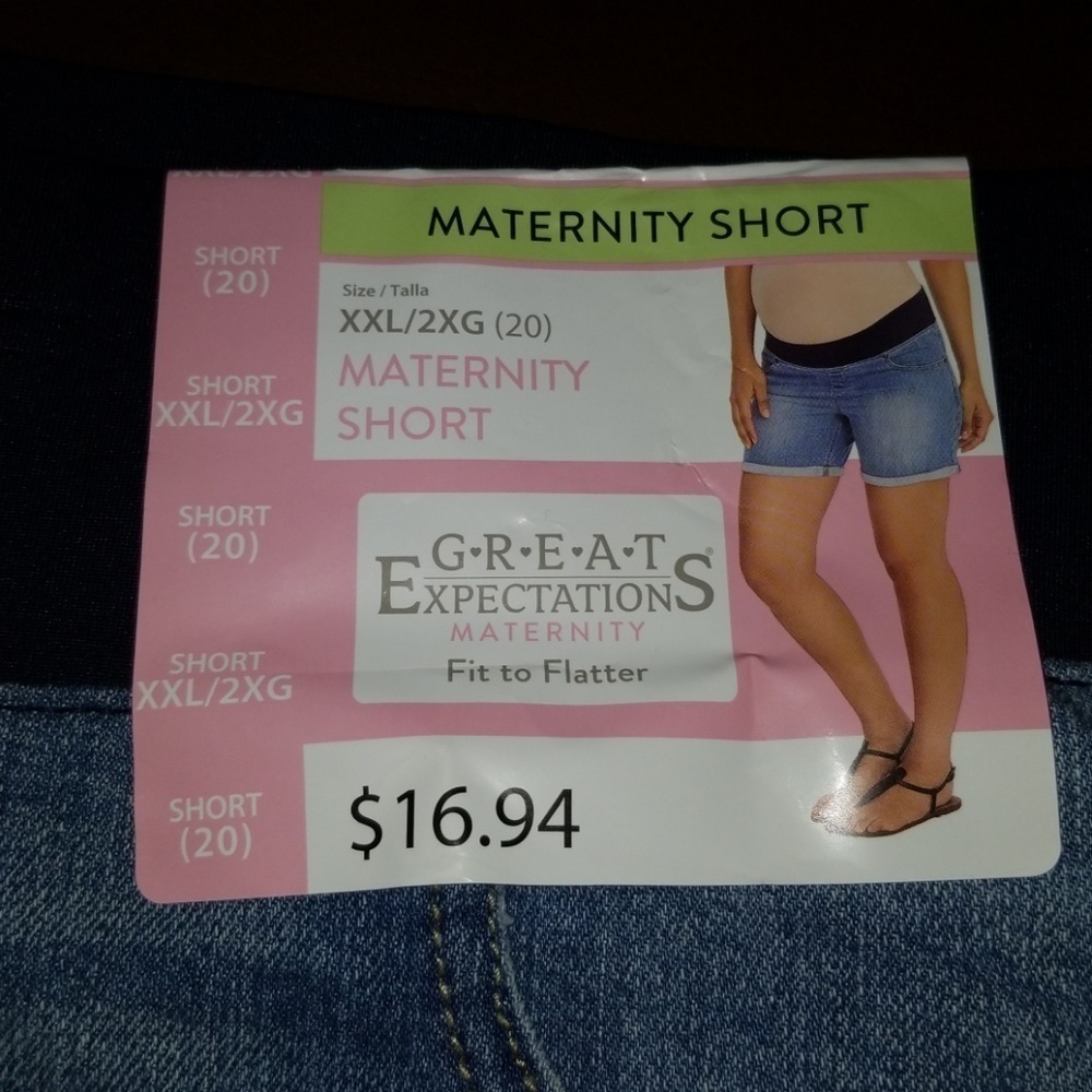 Great expectations distressed maternity jean short - Picture 2 of 2